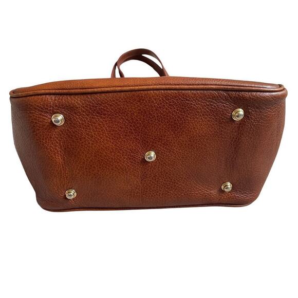 Vintage Dooney & Bourke Pebbled Leather Shoulder Bag | Expandable Brass Hardware - Picture 8 of 16